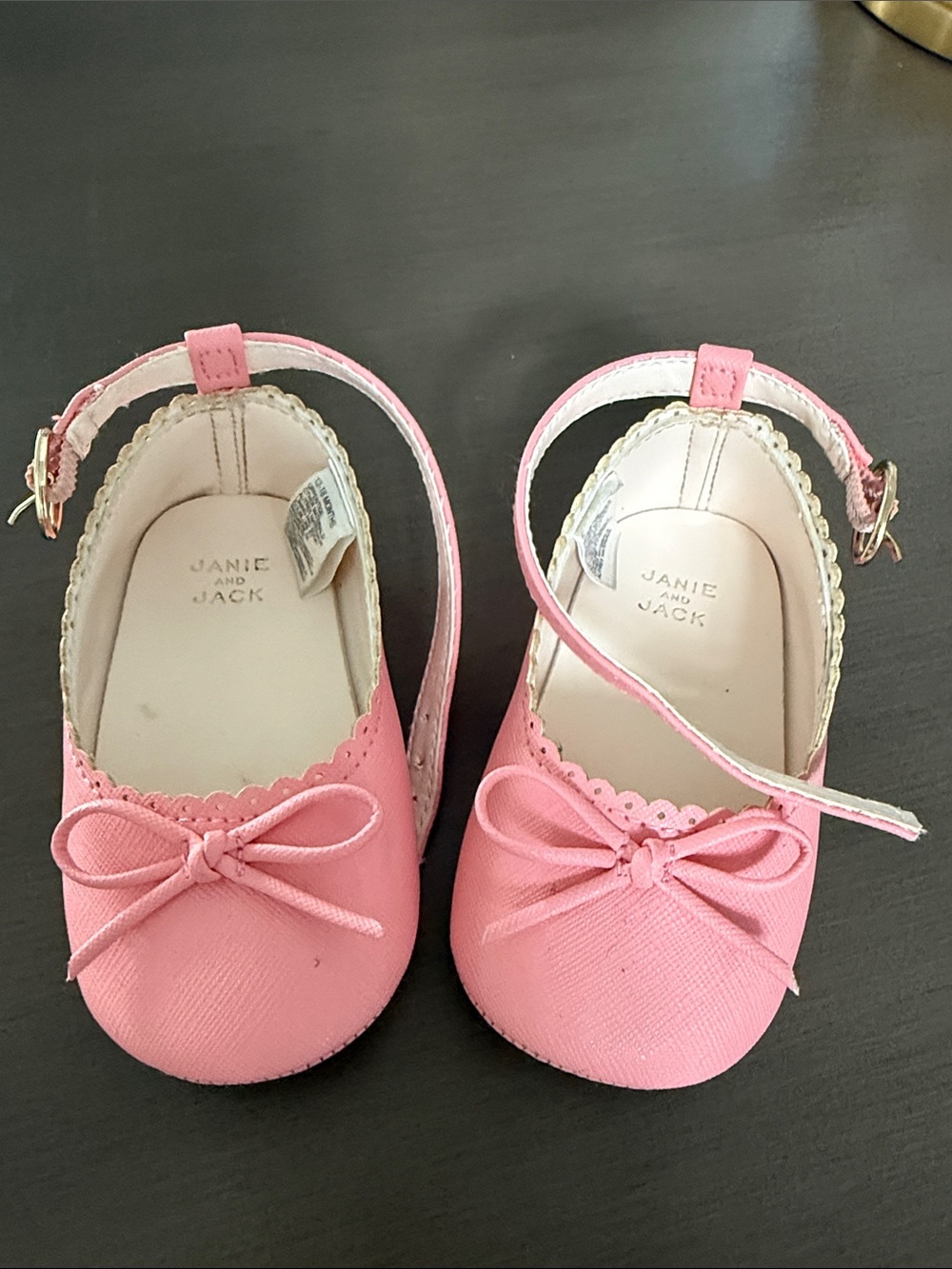 Janie and Jack Pink Bow Mary Jane Baby Shoes 18months